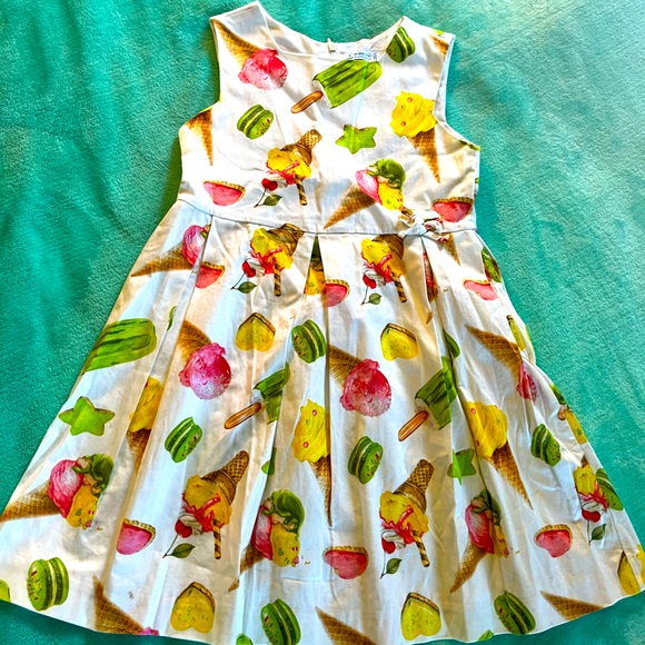 Mayoral sz 8 dress “dessert pattern “ gorgeous and fun!! Made in Spain - Picture 1 of 8